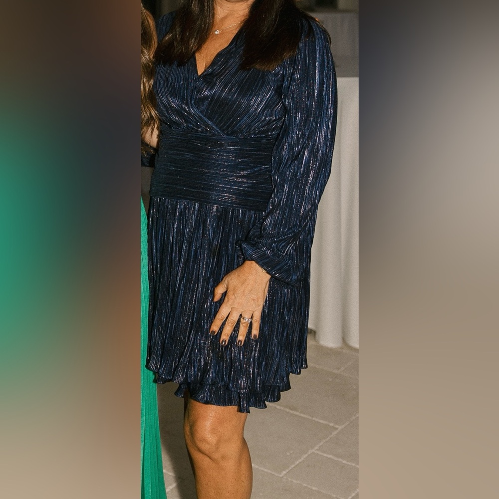 Lilly Pulitzer Deep Blue Dress with Metallic Sheen